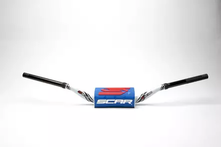 Scar Handlebar O² COLOR Ø28,6 (1 1/8”) - McGrath/Short Ktm - WHITE Bar - BLUE Ba - Moottoripyörän ohjaustangot - D480676 - 1