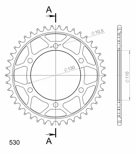 Supersprox / JT Teräs takaratas 479.46 - Moottoripyörän takarattaat - D51486 - 2