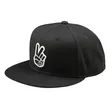 Flat Bill Snapback Peace Black - Päähineet - 140156 - 1