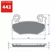 GOLDFREN Jarrupalat 442 Ceramic Carbon S33 - Moottoripyörän jarrupalat - D530336 - 1