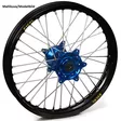 Haan wheel TC85 21-24 16-1,85 BLACK RIM/BLUE HUB - Moottoripyörän täydelliset vanteet - D527446 - 1