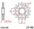 JT Eturatas JTF406.16RB - Moottoripyörän eturattaat - D523976 - 2
