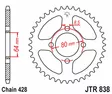 JT Takaratas JTR838.54 - Moottoripyörän takarattaat - D524006 - 2