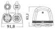 Lighter + USB-A + USB-C socket with housing - Veneen Pistorasia & pistokkeet - D522406 - 2