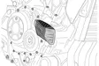 Puig Protector Motor Pro 2.0. Kawasaki Z650 17'- C/Negr - Moottoripyörän kaatumatapit - D466106 - 1