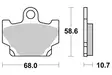 Sbs Jarrupalat Ceramic - Moottoripyörän jarrupalat - D2516 - 2