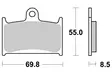 Sbs Jarrupalat Ceramic - Moottoripyörän jarrupalat - D2626 - 1