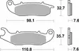 Sbs Jarrupalat Sintered - Moottoripyörän jarrupalat - D512156 - 2