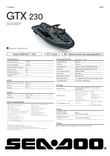 Sea-Doo 26 GTX 230 Blue Abyss / Gulfstream Blue iDF 7.6 in. Digital Display - Sea-Doo Touring 2026 - 142666 - 3