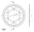 Supersprox Teräs takaratas 210.53 - Moottoripyörän takarattaat - D162996 - 2