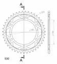 Supersprox Teräs takaratas 859.43 - Moottoripyörän takarattaat - D114436 - 2
