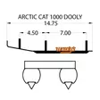 Woodys Dooly Arctic Cat Trail Ohjausrauta 6" 1kpl/pakkaus - Moottorikelkan ohjausraudat - D242186 - 1