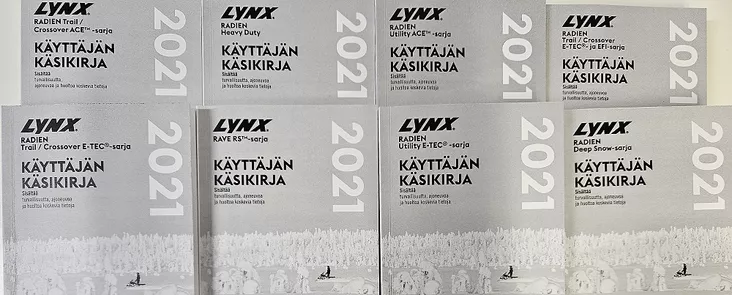LYNX KÄYTTÄJÄN KÄSIKIRJAT 2021 - Lynx moottorikelkan Lisävarusteet - 136716 - 1