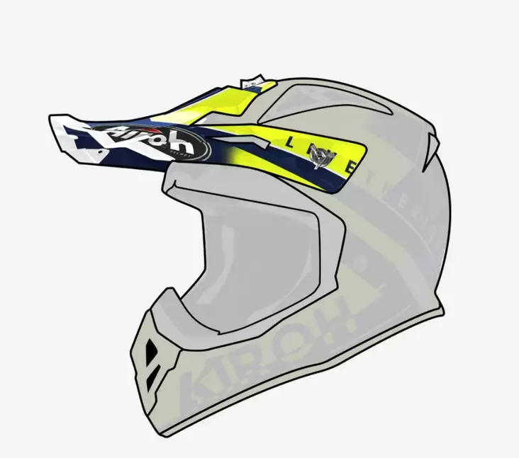 Airoh Aviator Ace Lippa Amaze Blue Gloss - Offroad kypärien lipat - D494936 - 1