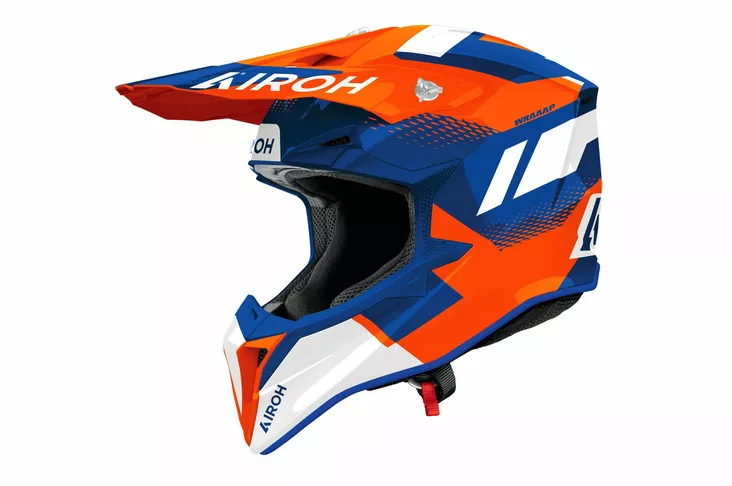 Airoh Kypärä Wraaap Vision Oranssi/Sininen kiiltävä - Offroad-kypärät - D522626 - 1
