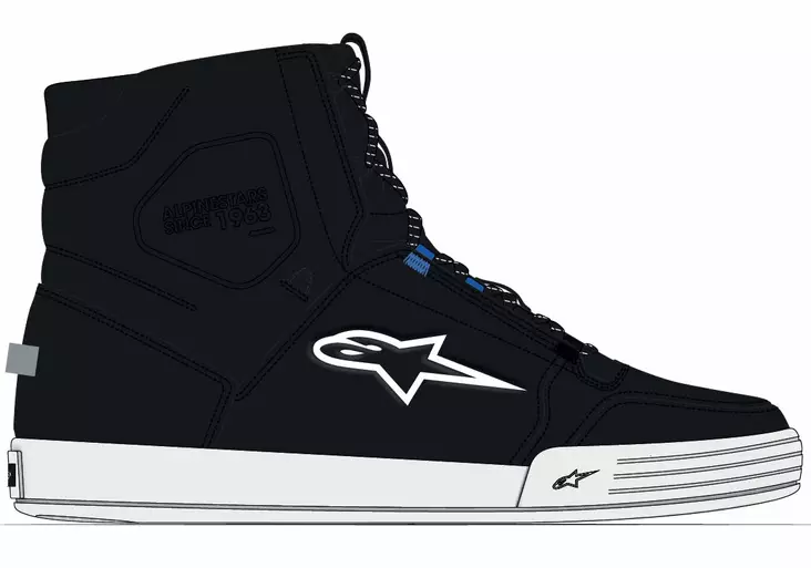 Alpinestars Ajokenkä Chrome Vedenpitävä Musta/Valkoinen/Sininen - Moottoripyöräkengät - D439096 - 1