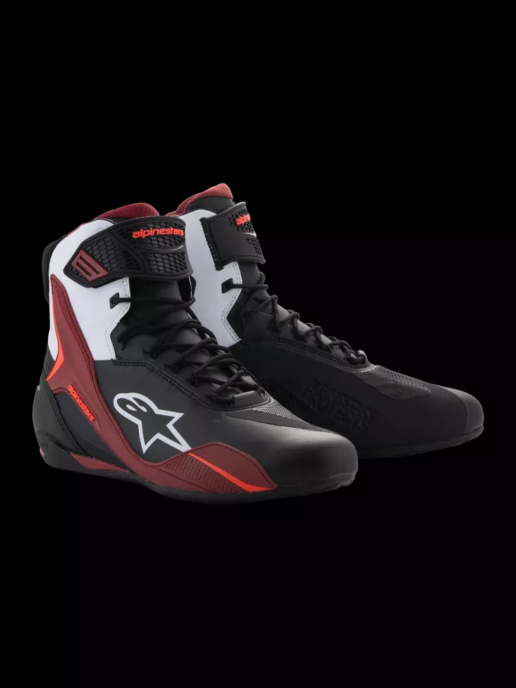 Alpinestars Ajokenkä Faster-4 Musta/Valkoinen/Tummanpunainen - Moottoripyöräkengät - D505486 - 1