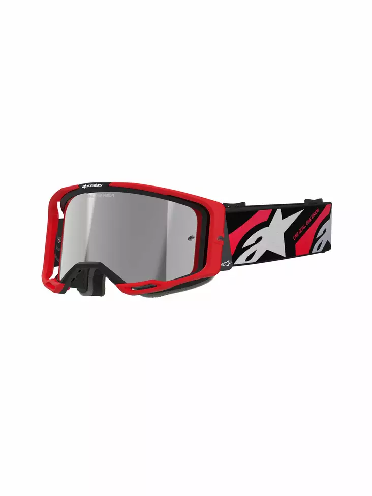 Alpinestars Ajolasit Vision 8 LUAR Punainen/Musta Hopea peili - Offroad ajolasit - D500286 - 1