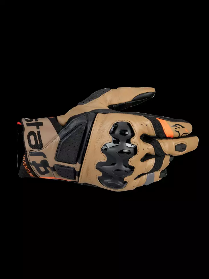 Alpinestars Hanska Belize v3 Drystar Musta/Ruskea/Hiekka - Kalvolliset moottoripoyörähanskat - D496856 - 1