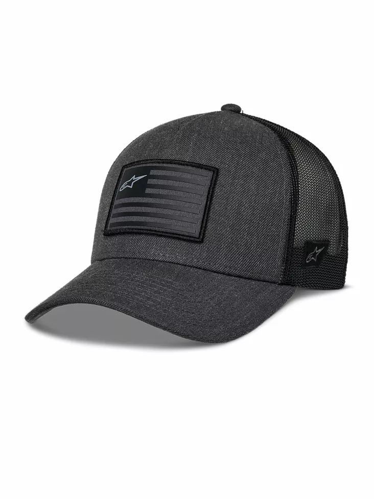 Alpinestars Hat Flag Snapback Charcoal One Size - Pipot & lippikset - D512586 - 1