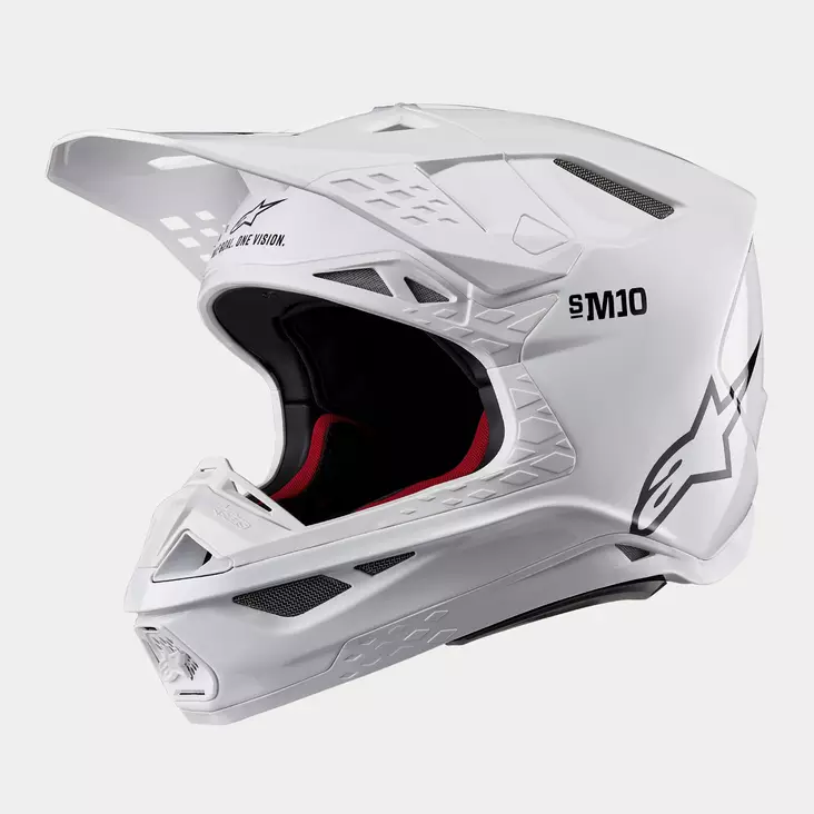 Alpinestars Kypärä S-M10 2206 Solid Valkoinen - Offroad-kypärät - D471226 - 1