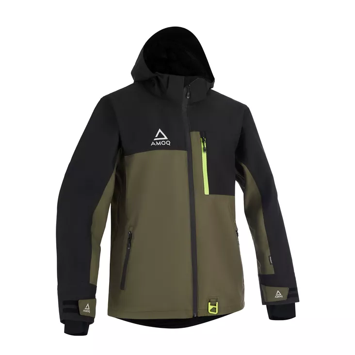 AMOQ Dynamic Takki Vuorellinen Musta/Vihreä/Hivis - Kelkkailutakit - D521526 - 1