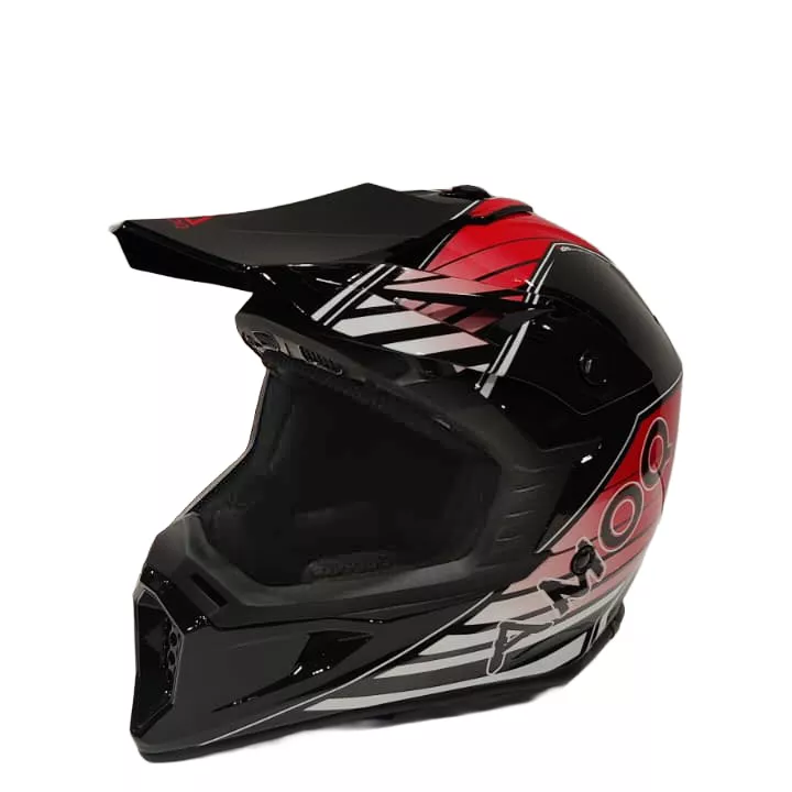 AMOQ Meteor V2 Helmet Axis Musta/Punainen kiiltävä - Offroad-kypärät - D517336 - 1