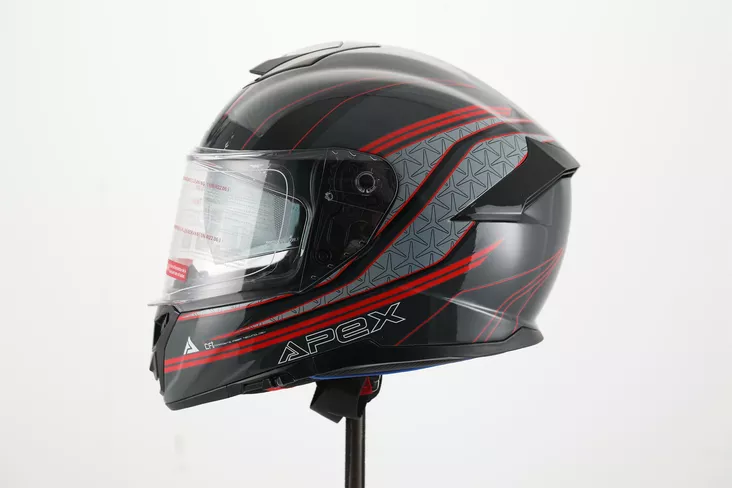 APEX Kypärä FT300 Vienna harmaa/punainen/musta - Umpikypärät - D508056 - 1