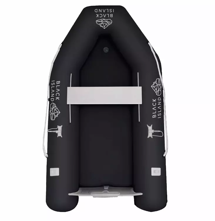 Black Island LIGHT 230 ilmapohjalla musta - Kumiveneet - D417466 - 1