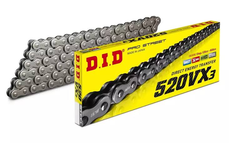 D.I.D 520VX3 Ketju+Jousil. (FJ) - Ketjut 520 - D258996 - 1