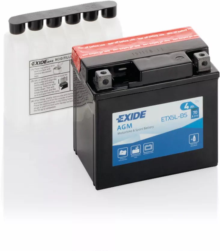 Exide akku ETX5L-BS sis.happopatruunan - Akut - D548156 - 1