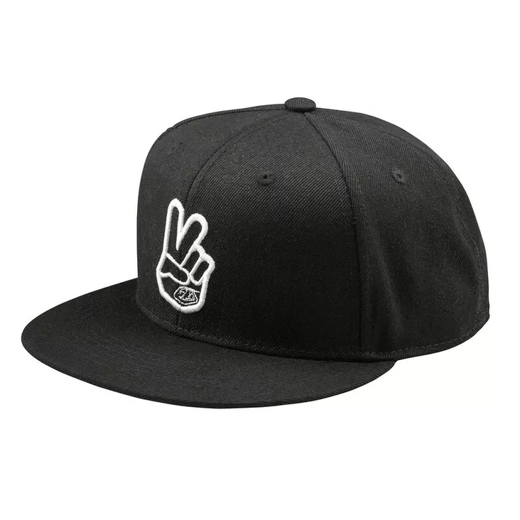 Flat Bill Snapback Peace Black - Päähineet - 140156 - 1