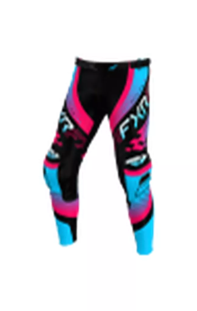 FXR Housut Yth podium mx 27 black/razz/sky - Motocross housut MX - D550266 - 1