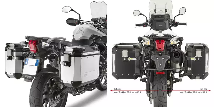 Givi putkisivutelineet Trekker Outback Triumph Tiger 800/800XC (11-13) - Moottoripyörän laukkujen kiinnityssarjat - D148646 - 1