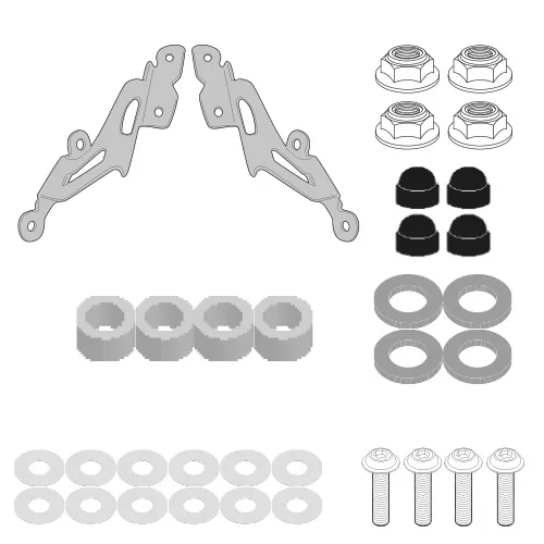 Givi Specific fitting kit for 2166A YAMAHA MT 125 (20-22) - Moottoripyörän tuulisuojat - D486256 - 1