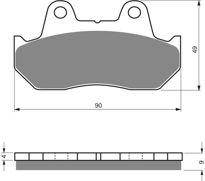 GOLDFREN Jarrupalat 049 Ceramic carbon AD - Moottoripyörän jarrupalat - D227896 - 1