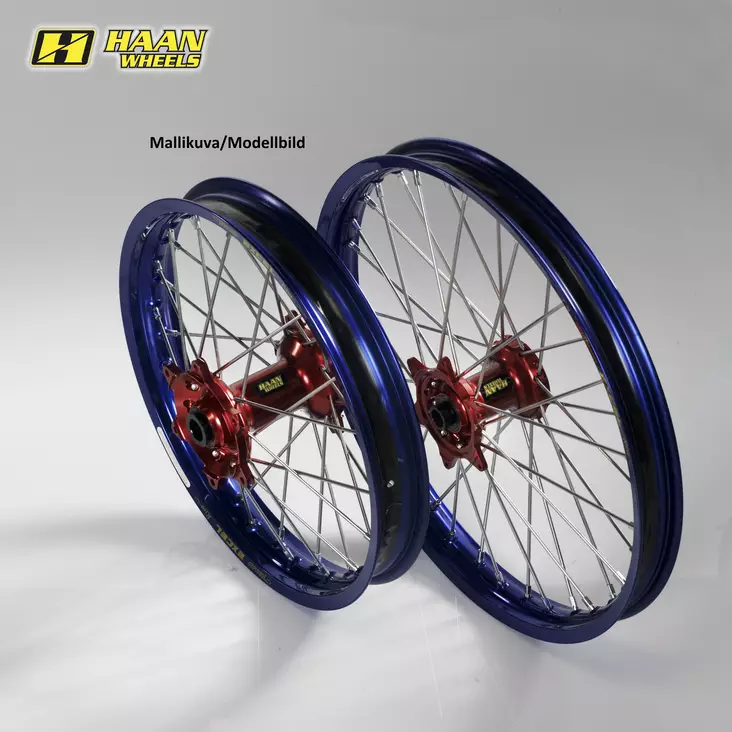 Haan wheel CR 125/250-CRF 250/450 95- 21-1,60 RED/BLUE - Moottoripyörän täydelliset vanteet - D153436 - 1