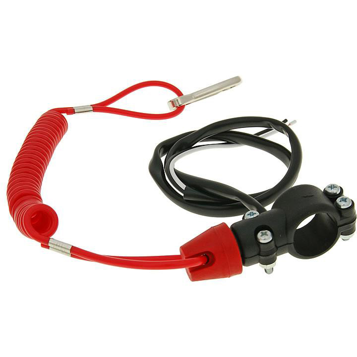 Hätäkatkaisija, Yleismalli, Avautuva & Sulkeutuva piiri, Tanko-mallli - Mopon Virtalukot/katkaisimet - D134346 - 1