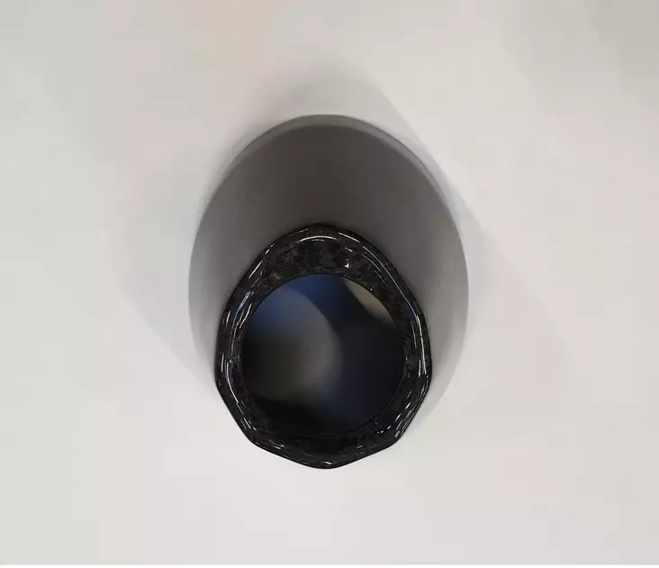 HGS End Cap Racing Carbon 125/250cc 2T Round 70mm - Moottoripyörän äänenvaimentimen varaosat - D502786 - 1