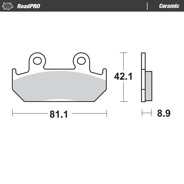 Moto-Master Jarrupalat RoadPRO Ceramic Front Africa Twin 90-92 - Moottoripyörän jarrupalat - D245236 - 1