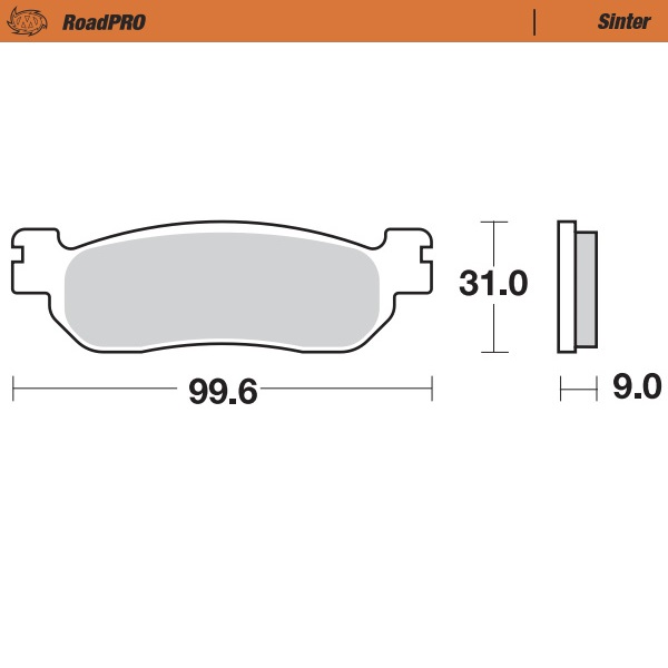 Moto-Master Jarrupalat RoadPRO Sinter taakse YZF-R1 02-03 R6 99-02 - Moottoripyörän jarrupalat - D245176 - 1