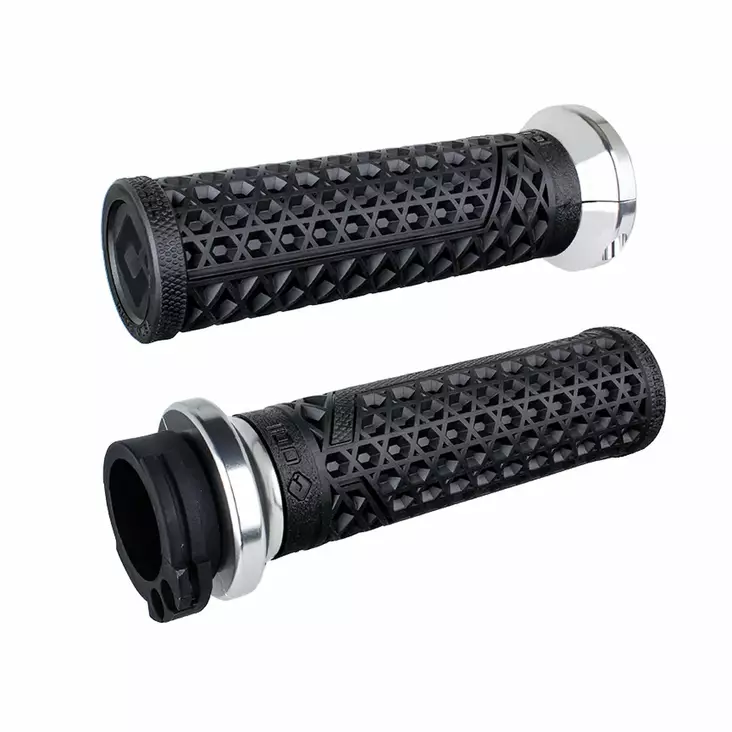 ODI Street Grips V-TWIN Lock-On VANS Signature-HD Cable BLACK/Silver - Moottoripyörän kahvakumit - D510206 - 1