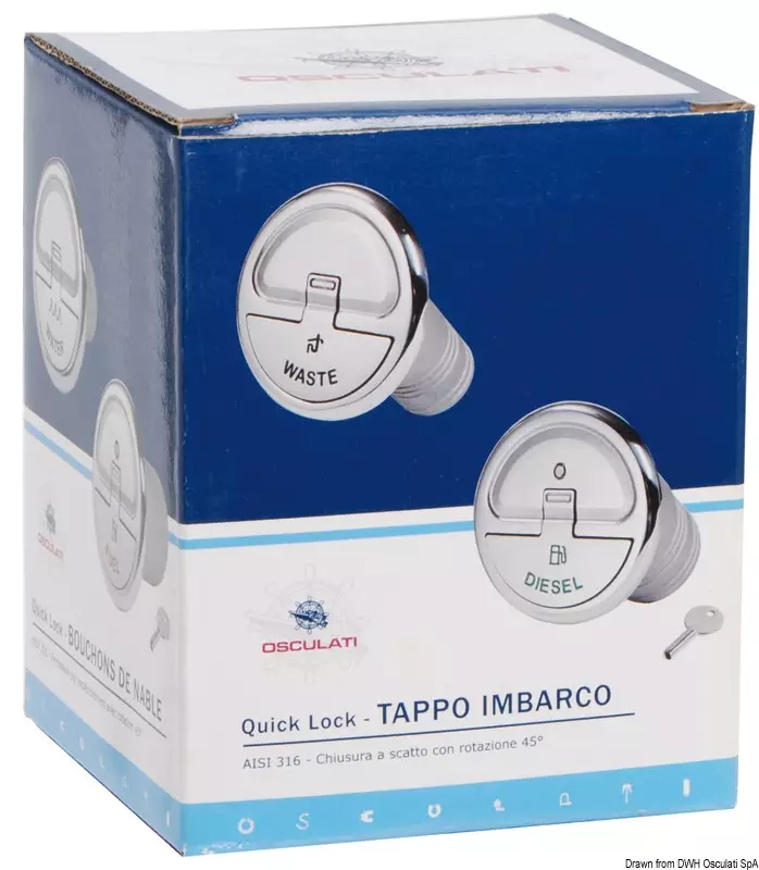 Osculati kansiruuvike RST DIESEL 50mm - Veneen Polttoaine - D366146 - 1