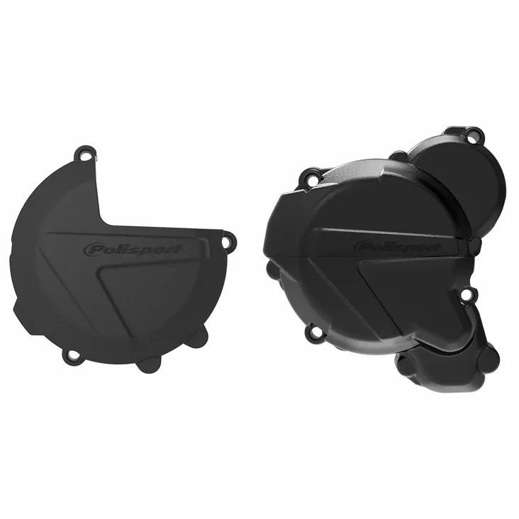 Polisport Clutch+Igni.+Waterpump prot. SX-F 250/350 23-.. FC250/350 23-.. Black - Moottoripyörän moottorin suojakopat - D522326 - 1