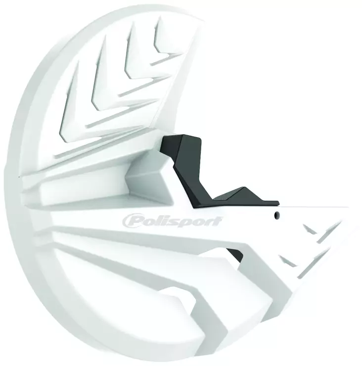 Polisport Disk w/bottom fork prot KX250F(13-19) KX450F(15-18) white/black (8) - Moottoripyörän haarukansuojat - D344246 - 1