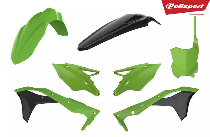 Polisport kit Kawasaki KX450F(16-18) Green/black (1) - Moottoripyörän muovisarjat - D343656 - 1