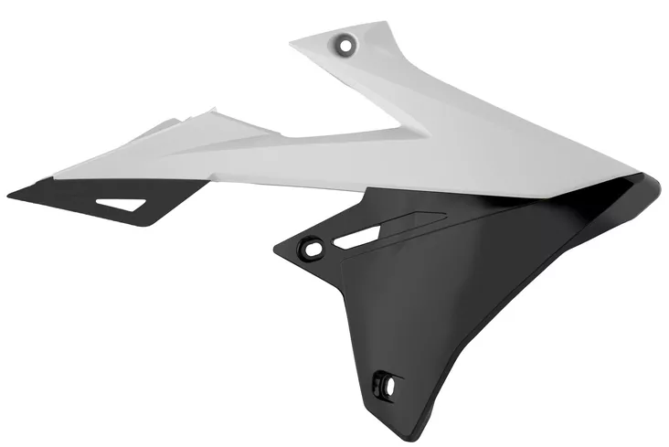 Polisport radiator scoops RMZ450(18-)/RMZ250(19-) white/black (5) - Moottoripyörän jäähdyttimen suojat - D345686 - 1