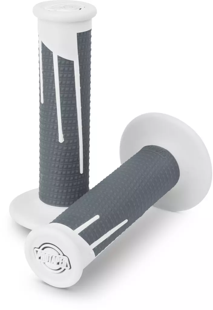 Protaper Tupet Clampon Full Diamond Valkoinen/Tumman Harmaa - Moottoripyörän kahvakumit - D258336 - 1