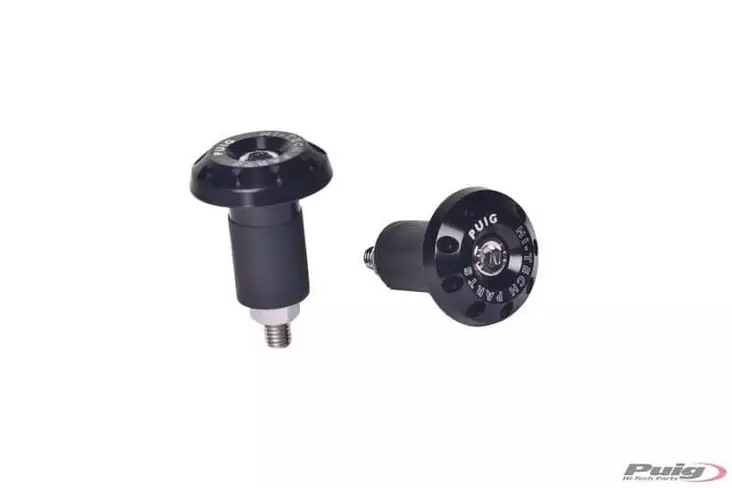 Puig Bar Ends Aluminium Race Universal C/Black 13-18mm - Moottoripyörän ohjaustangot päät - D280366 - 1
