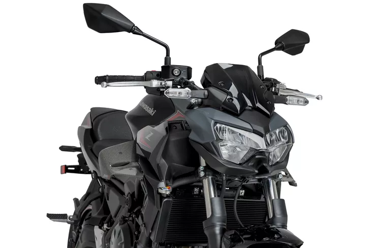 Puig D12 Spoilers Kawasaki Z650 20'-25' C/Carbon Look - Moottoripyörän katteet & tuulenohjaimet - D539846 - 1